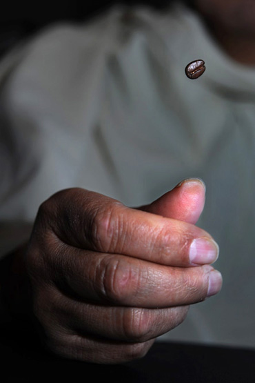 G�ti Gy�rgy: Felix from Colombia with a coffee bean